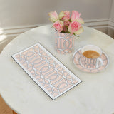 Loop Blush/White Rectangular Serving Plate