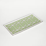 Loop Apple Green/White Rectangular Serving Plate