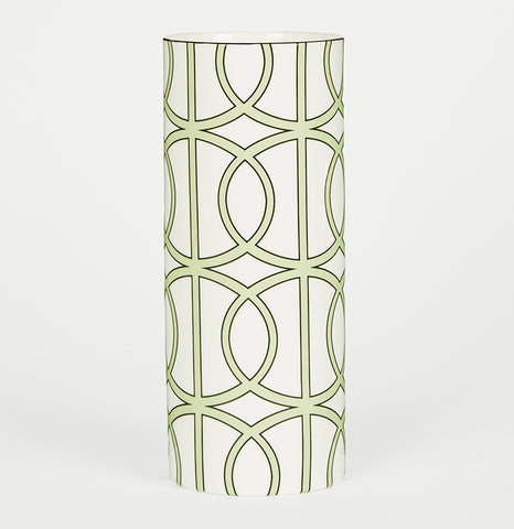 Loop White/Apple Green Vase