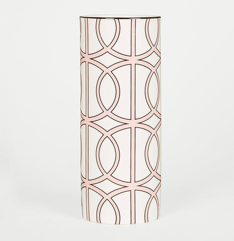 Loop White/Blush Vase